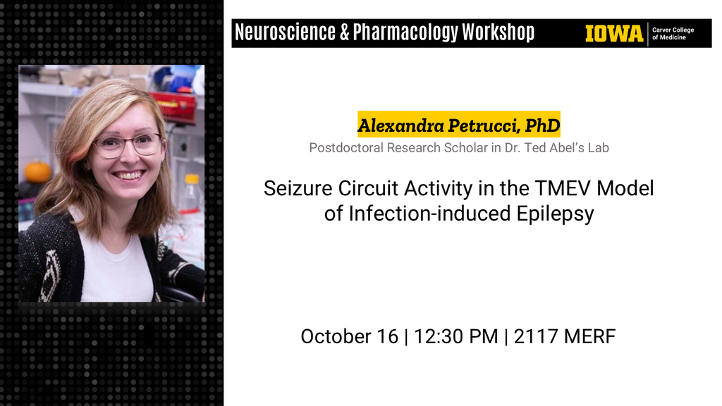 Neuroscience and Pharmacology Workshop - Alexandra Petrucci, PhD promotional image