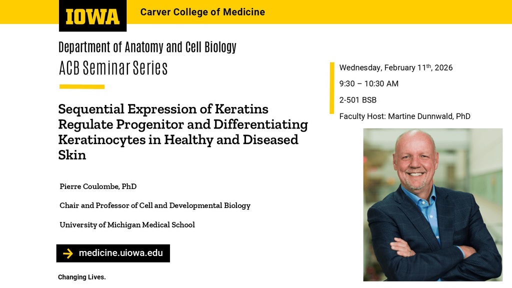 ACB Seminar Series - Dr. Pierre Coulombe promotional image