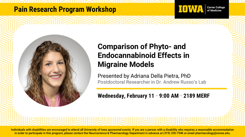 Pain Interest Group Workshop - Adriana Della Pietra, PhD promotional image